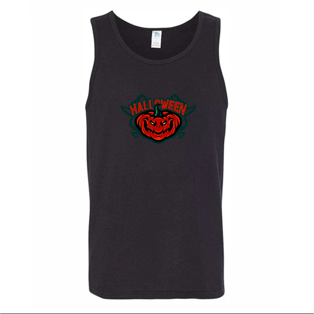 Men's Halloween Pumpkin Tank Top
