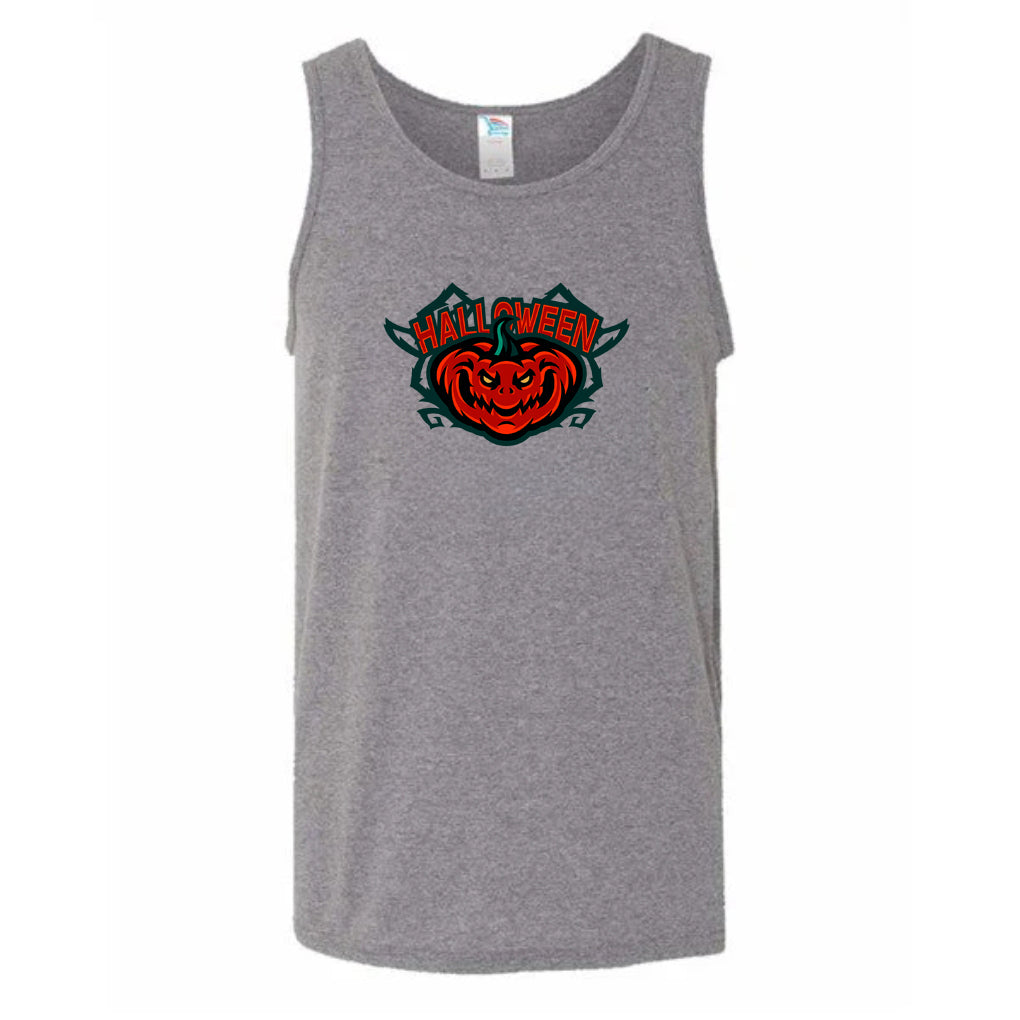 Men's Halloween Pumpkin Tank Top
