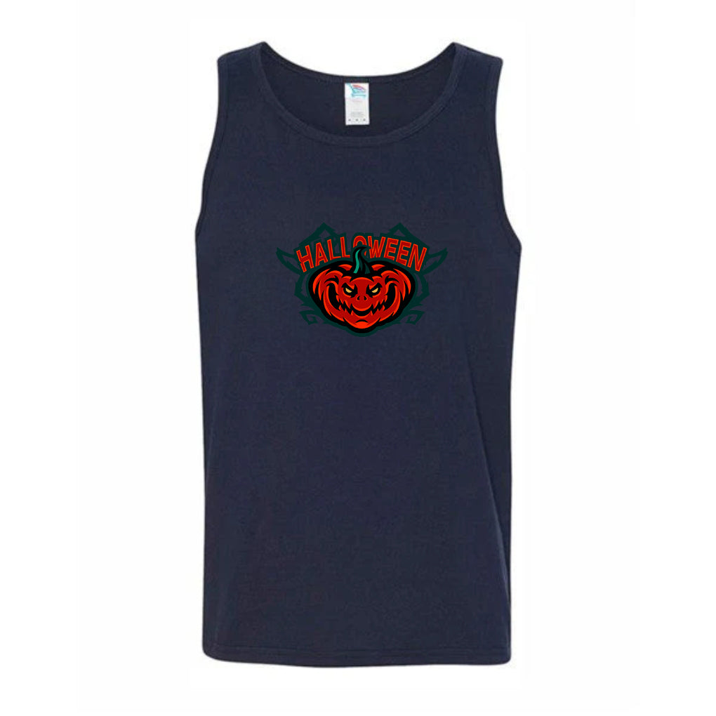 Men's Halloween Pumpkin Tank Top