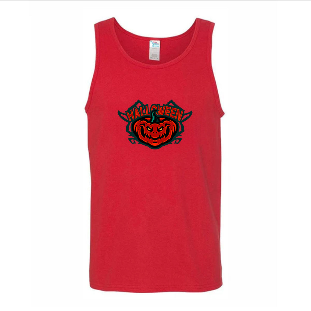 Men's Halloween Pumpkin Tank Top