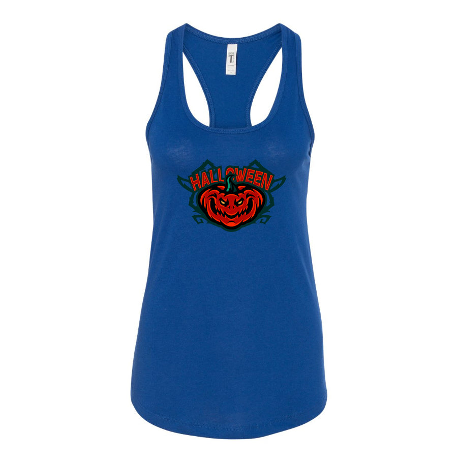 Women's Halloween Pumpkin Racerback Tank Top