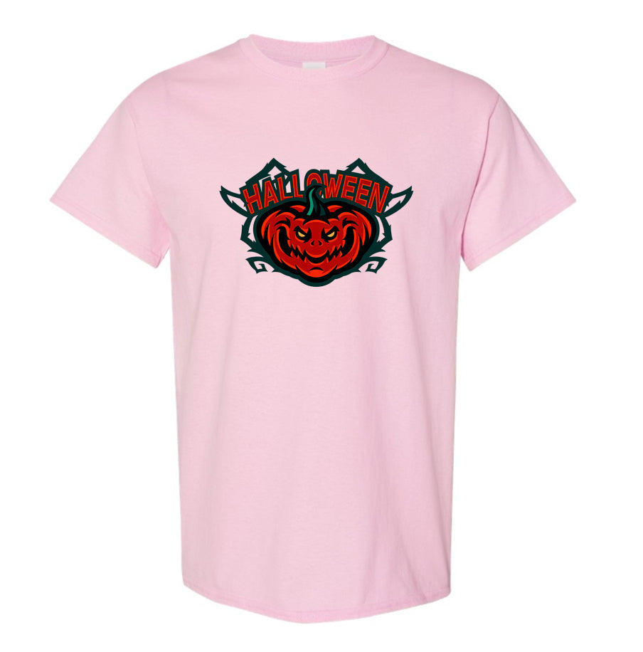 Youth Kids Halloween Pumpkin Cotton T-Shirt