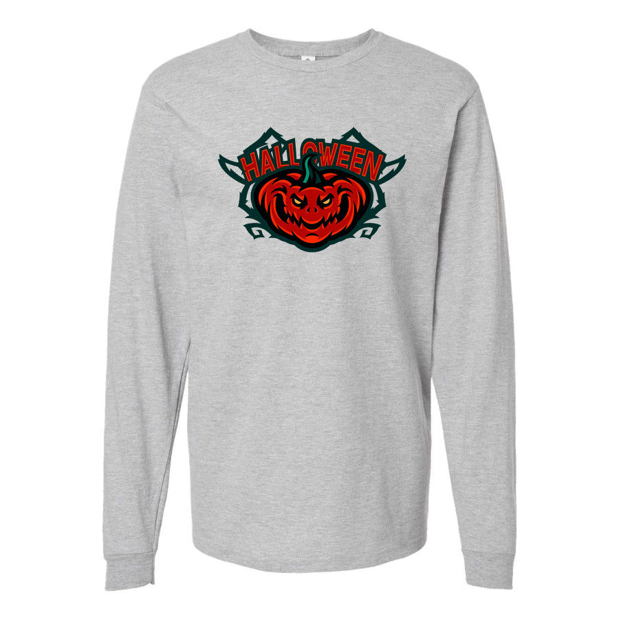 Youth Kids Halloween Pumpkin Long Sleeve T-Shirt