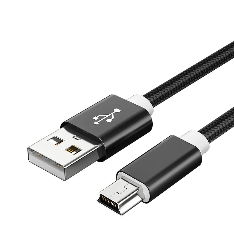 Mini USB to USB Data & Charging Cable – Braided, Fast Charge, Multiple Lengths