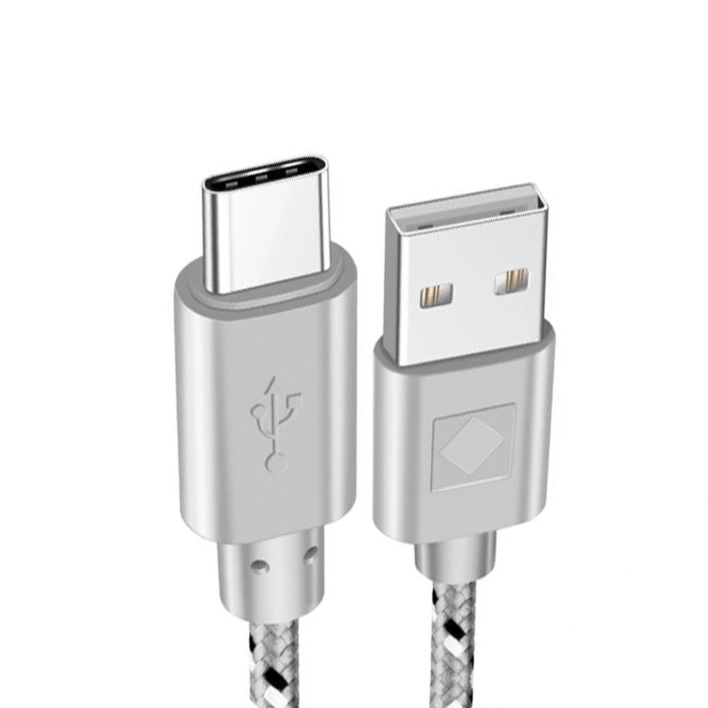 USB-C Fast Charging Cable – Braided Nylon, High-Speed Data Transfer, 3A Power (1M/2M/3M)
