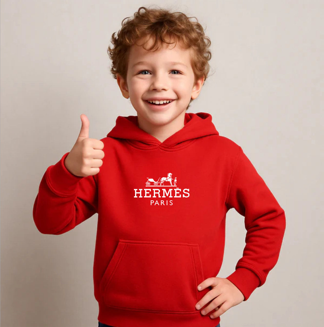 Youth Kids Hermes Pullover Hoodie