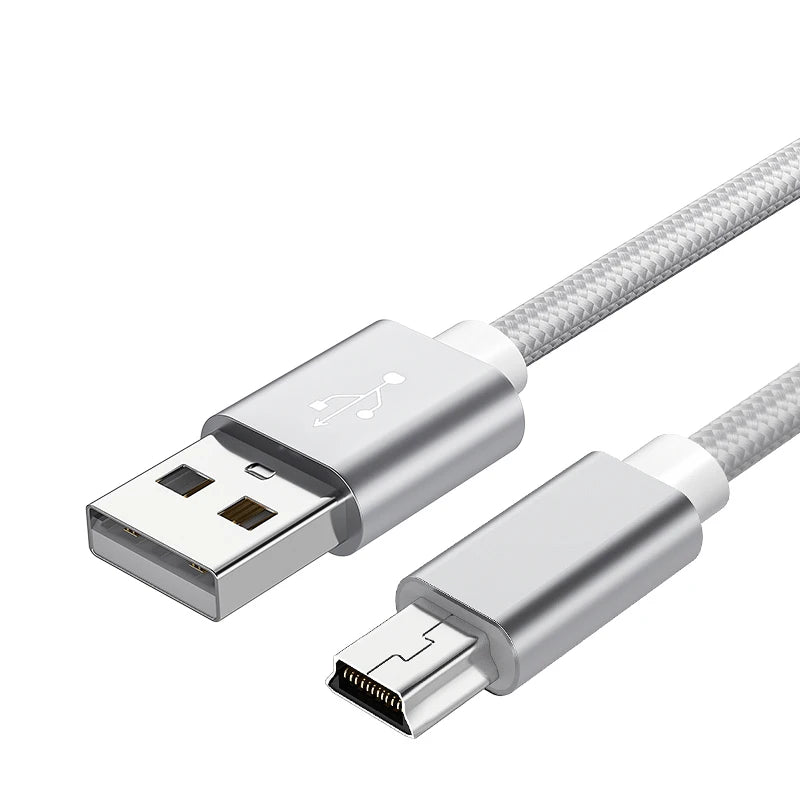Mini USB to USB Data & Charging Cable – Braided, Fast Charge, Multiple Lengths