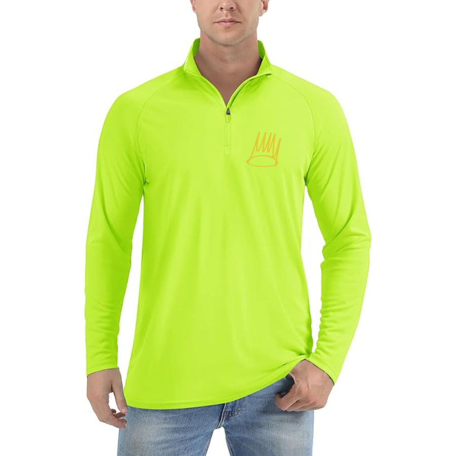 Men's J. Cole Crown Lightweight Quarter-Zip Athletic Shirt – Long Sleeve Polyester Wear