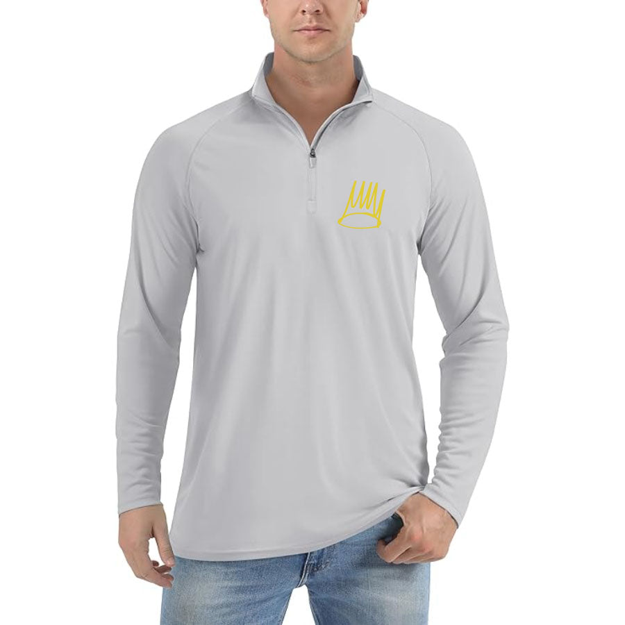 Men's J. Cole Crown Lightweight Quarter-Zip Athletic Shirt – Long Sleeve Polyester Wear