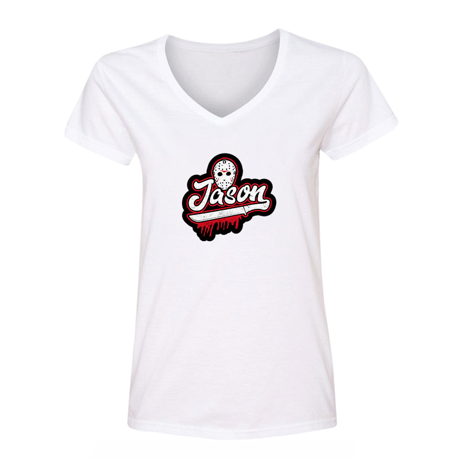Women's Jason Voorhees V Neck T-Shirt