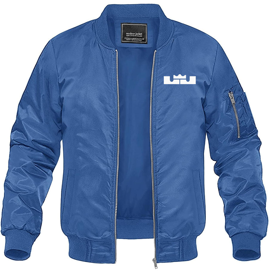 Men's Lebron James Lightweight Bomber Jacket Windbreaker Softshell Varsity Jacket Coat