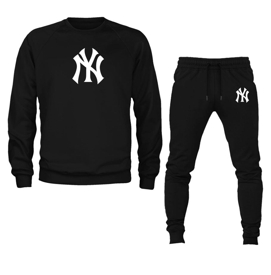 Men's NY Yankees Crewneck Sweatshirt Joggers Suit