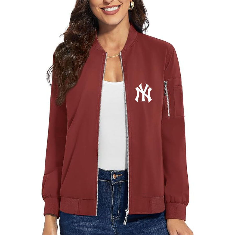 Women's NY Yankees Premium Bomber Jacket Outerwear