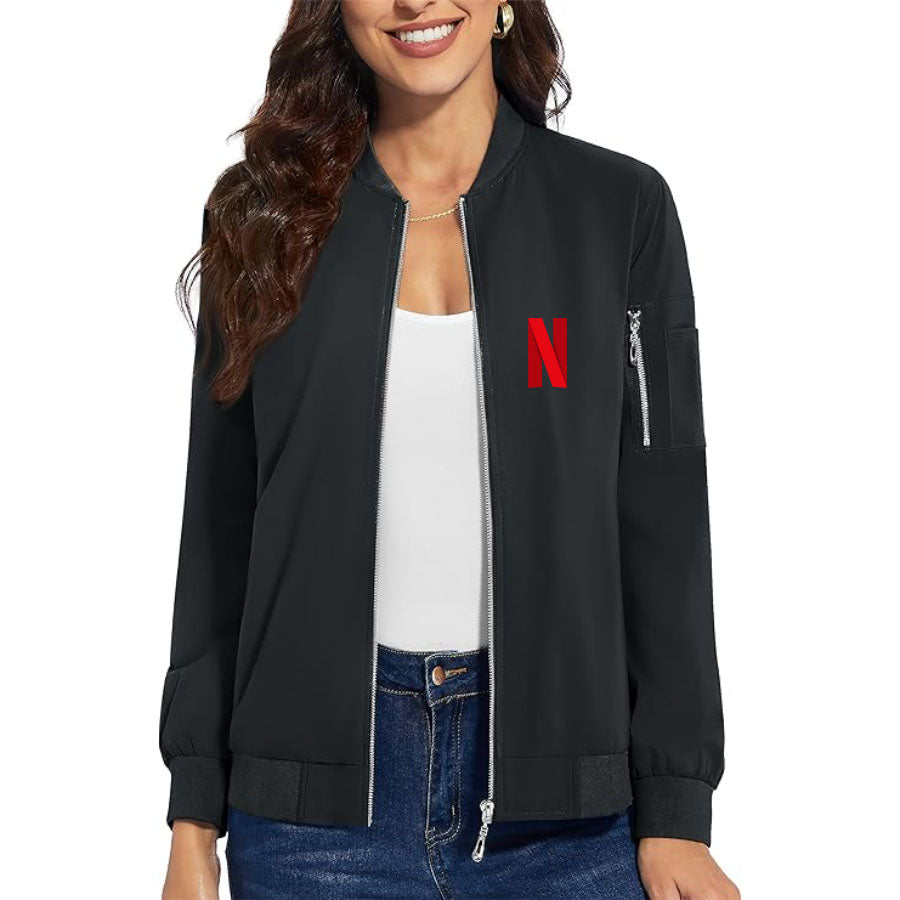 Women's Netflix Premium Bomber Jacket Outerwear