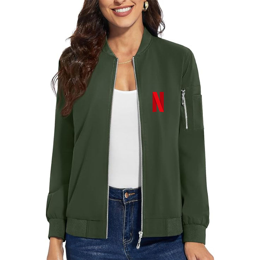 Women's Netflix Premium Bomber Jacket Outerwear