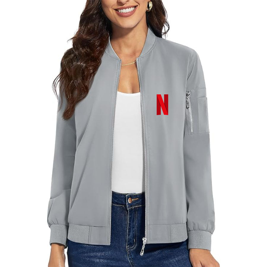 Women's Netflix Premium Bomber Jacket Outerwear