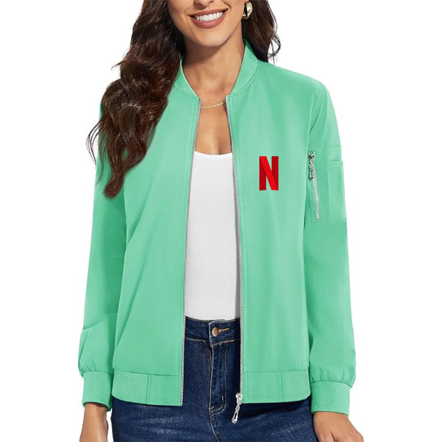 Women's Netflix Premium Bomber Jacket Outerwear