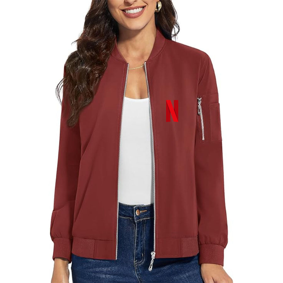 Women's Netflix Premium Bomber Jacket Outerwear