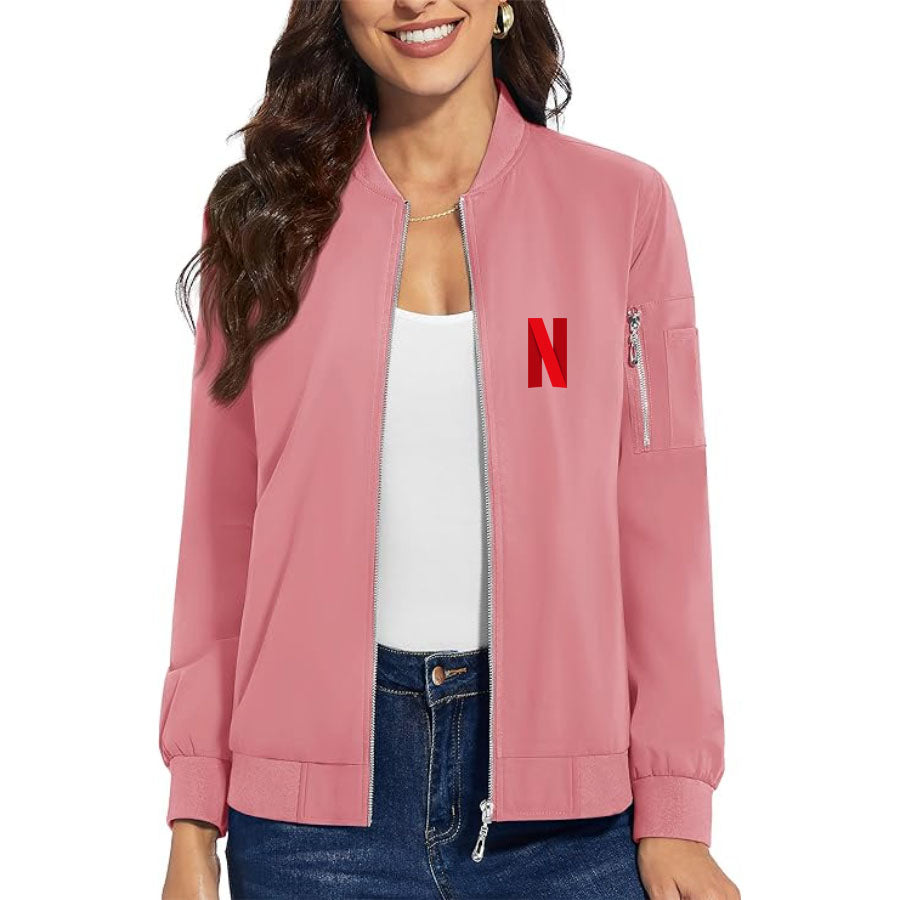 Women's Netflix Premium Bomber Jacket Outerwear