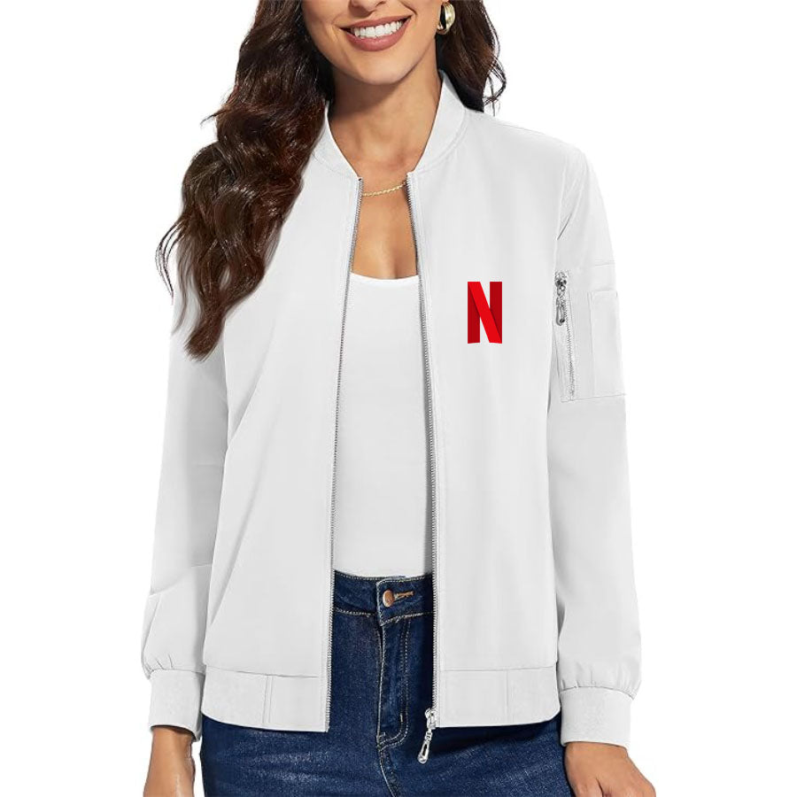 Women's Netflix Premium Bomber Jacket Outerwear