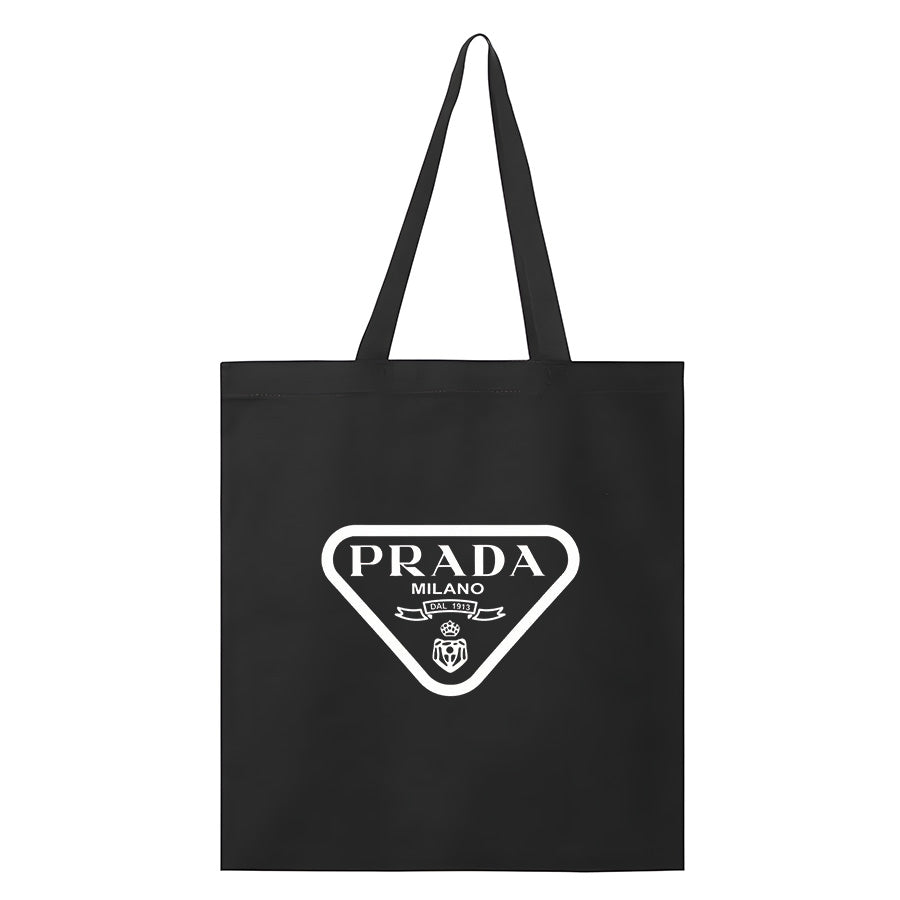 Prada Canvas Flat Bottom Tote Bag