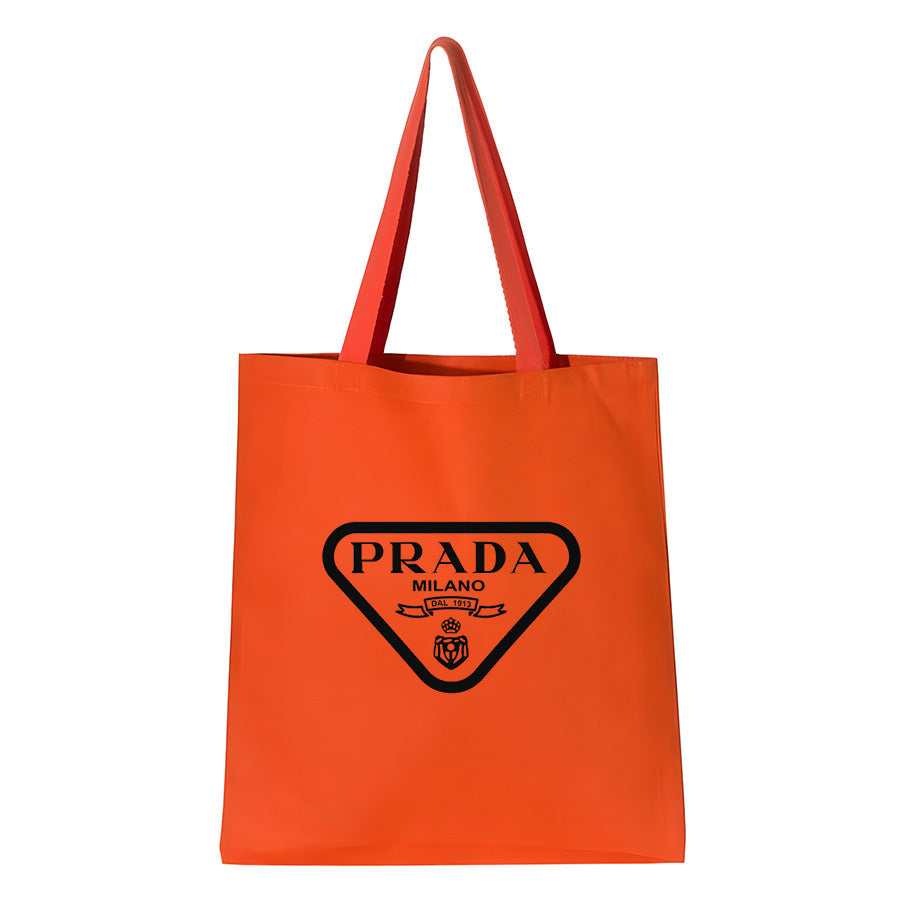 Prada Canvas Flat Bottom Tote Bag