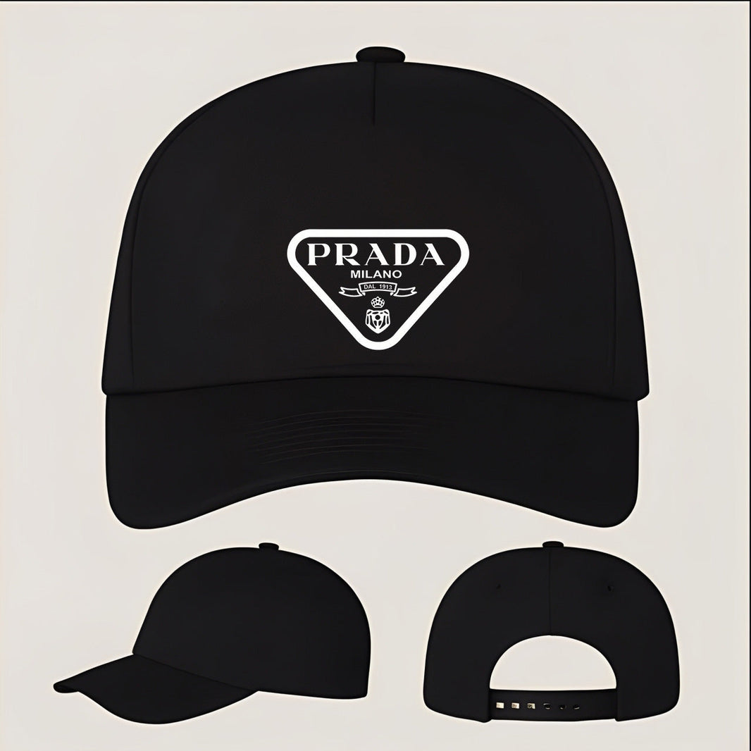 Prada Five Panel Twill Snapback Cap