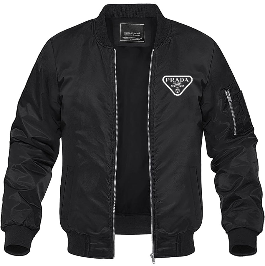 Men's Prada Lightweight Bomber Jacket Windbreaker Softshell Varsity Jacket Coat