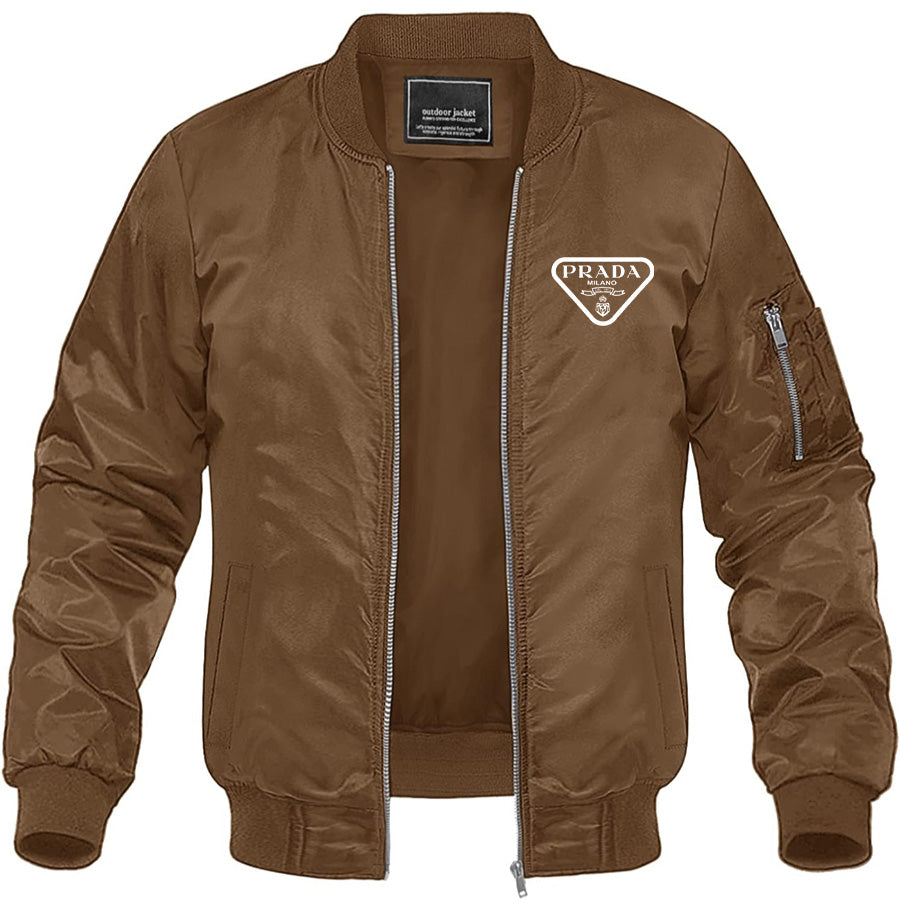 Men's Prada Lightweight Bomber Jacket Windbreaker Softshell Varsity Jacket Coat