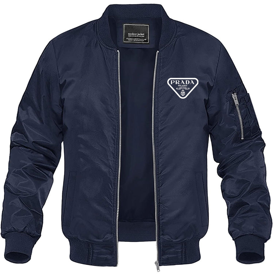 Men's Prada Lightweight Bomber Jacket Windbreaker Softshell Varsity Jacket Coat