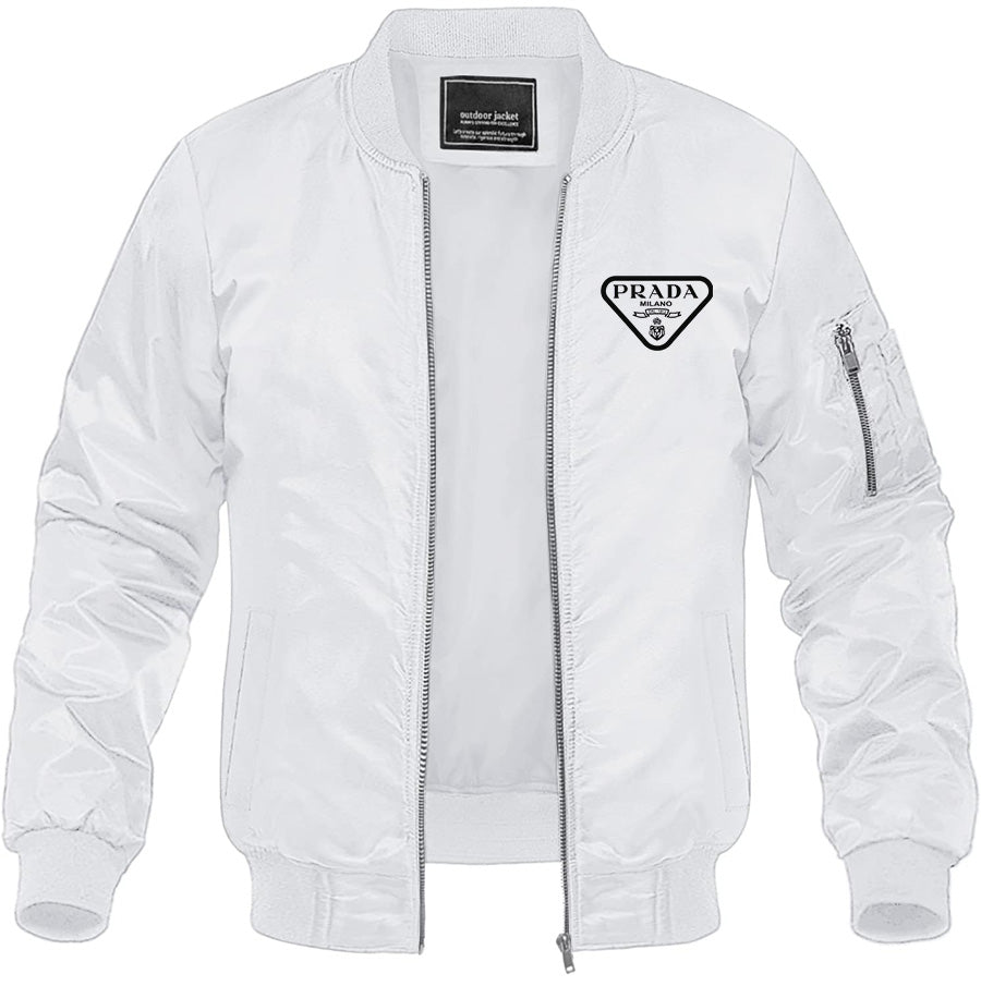 Men's Prada Lightweight Bomber Jacket Windbreaker Softshell Varsity Jacket Coat