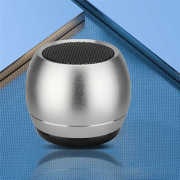 TWS Mini Bluetooth Speaker – Portable Wireless Stereo, Heavy Bass Subwoofer, Gun Metal Design for Outdoor & Travel
