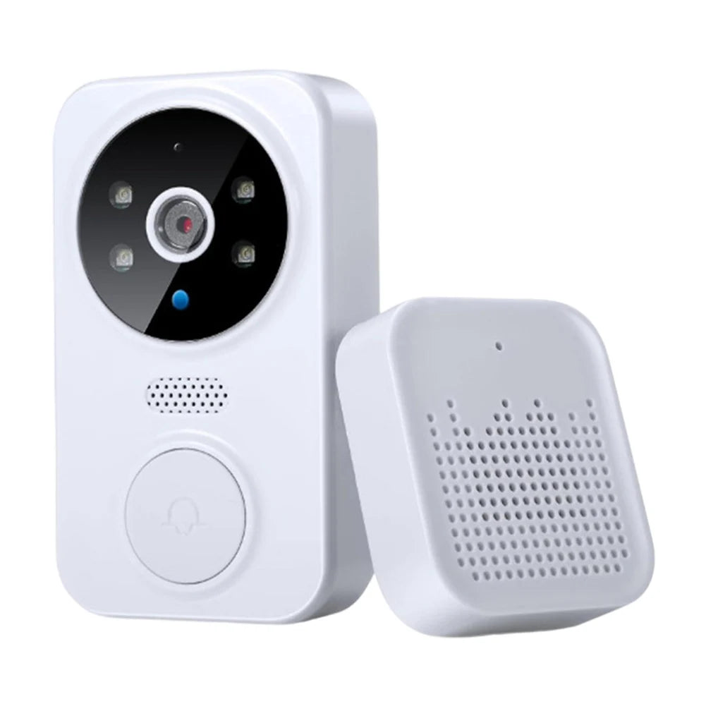 Smart WiFi Video Doorbell with Night Vision, Wireless Intercom, and Motion Detection – Indoor/Outdoor Security Camera