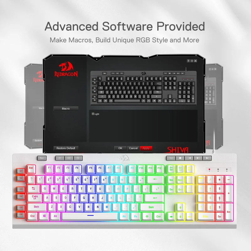 RGB Backlit Gaming Keyboard with Linear Mechanical-Feel Switch & Detachable Wrist Rest