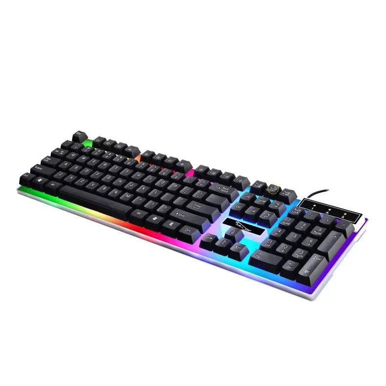 104-Key Wired Mechanical Feel RGB Keyboard with Backlight for Gaming and Office Use
