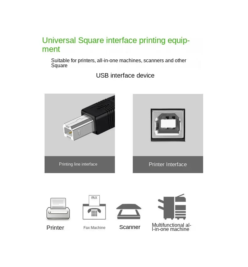 USB 2.0 Printer Cable A to B - High-Speed Connection for Printers & Scanners (1m/1.5m)