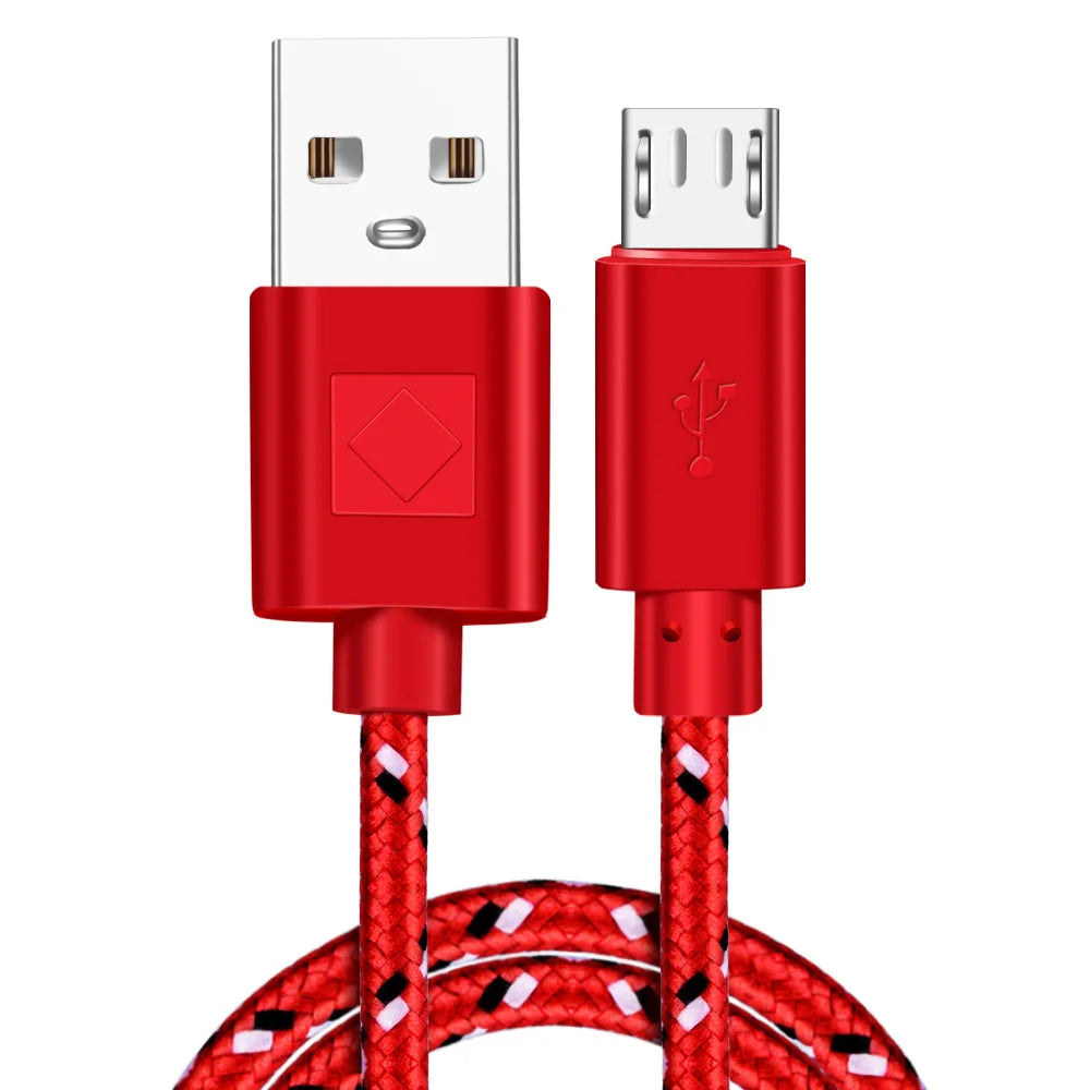 Micro USB Fast Charging Cable | Braided Nylon | 1M, 2M, 3M