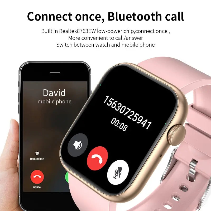 LIGE Women's Smartwatch - 1.85" Full Touch Screen, Bluetooth Calling, Fitness Tracker, Waterproof Design