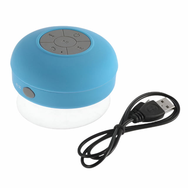 Waterproof Bluetooth Shower Speaker with Suction Cup & Mic – Portable, Hands-Free, Bass-Boosted Sound for Bathroom, Pool, Beach & Car