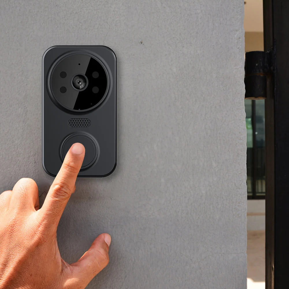 Smart WiFi Video Doorbell with Night Vision, Wireless Intercom, and Motion Detection – Indoor/Outdoor Security Camera