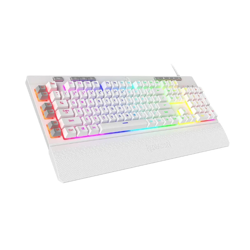RGB Backlit Gaming Keyboard with Linear Mechanical-Feel Switch & Detachable Wrist Rest