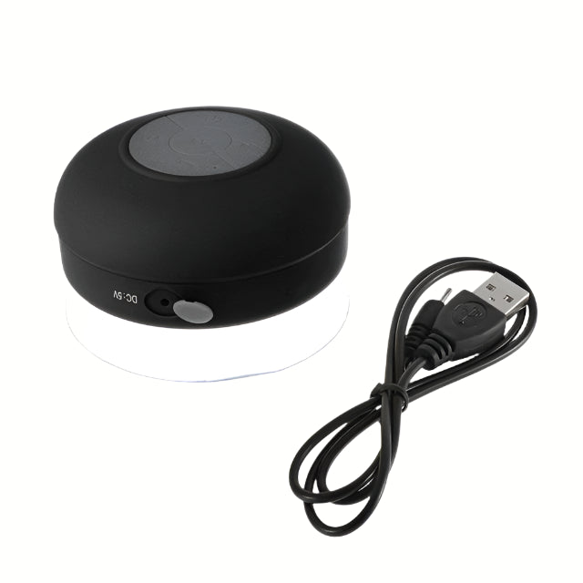 Waterproof Bluetooth Shower Speaker with Suction Cup & Mic – Portable, Hands-Free, Bass-Boosted Sound for Bathroom, Pool, Beach & Car