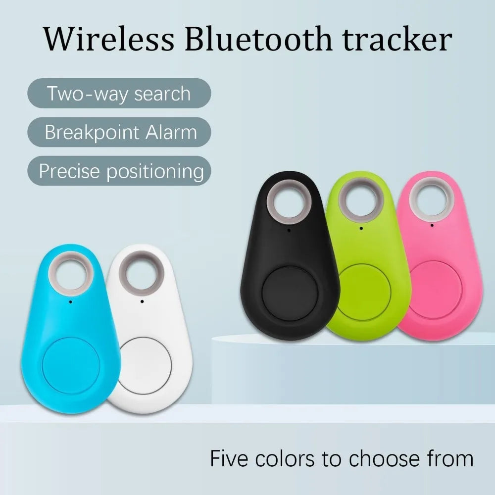 Wireless Bluetooth GPS Tracker for Pets, Keys, Wallets & Valuables - Anti-Lost Locator Compatible with Apple & Android Devices