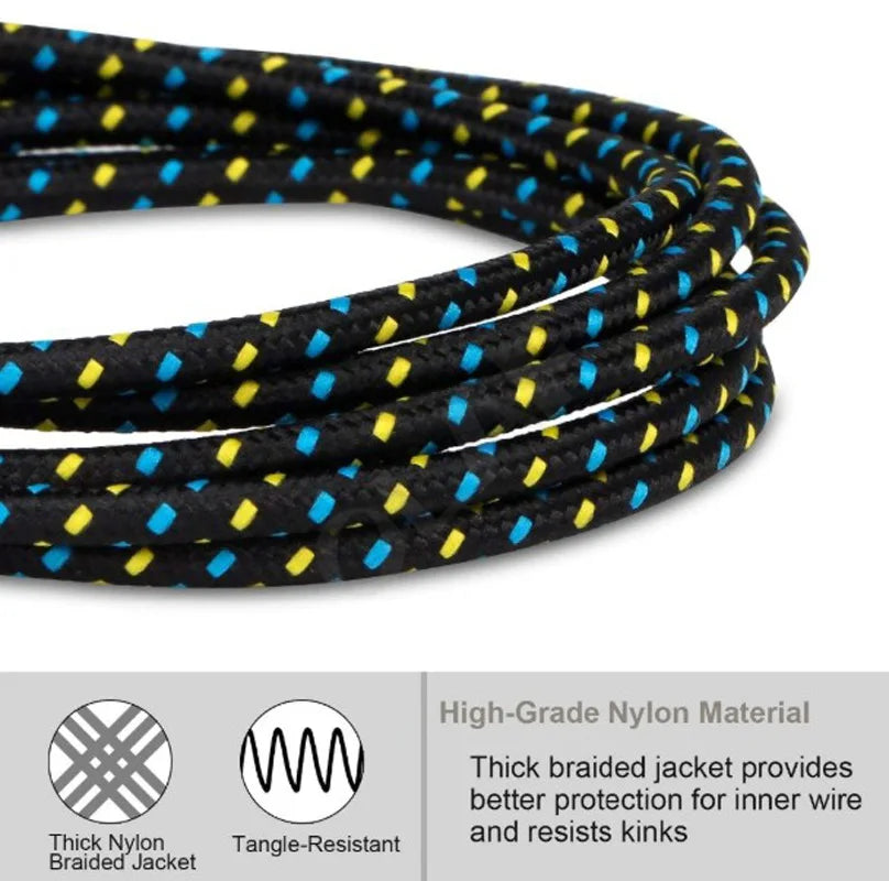 Micro USB Fast Charging Cable | Braided Nylon | 1M, 2M, 3M