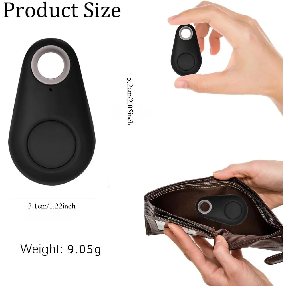 Wireless Bluetooth GPS Tracker for Pets, Keys, Wallets & Valuables - Anti-Lost Locator Compatible with Apple & Android Devices