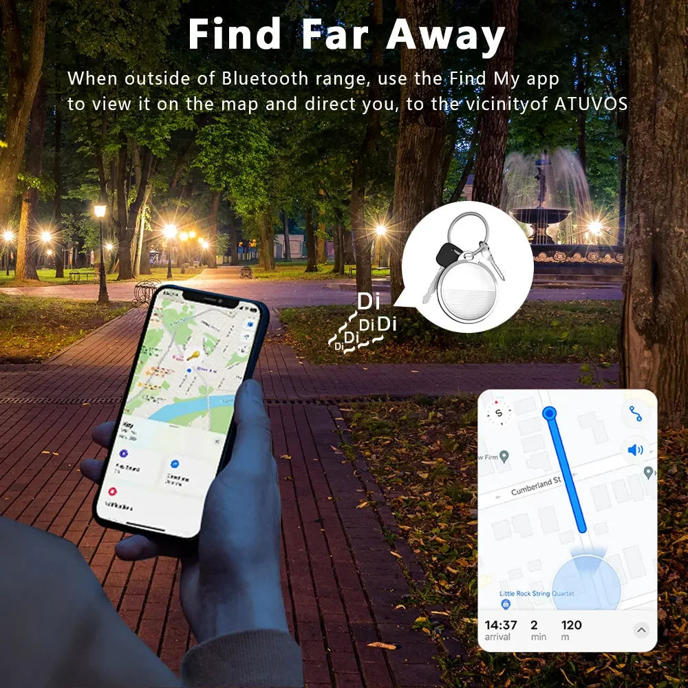 Compact Smart GPS Tracker for Apple Find My – MFi Certified Anti-Lost Tag for Keys, Pets, Kids, and Cars