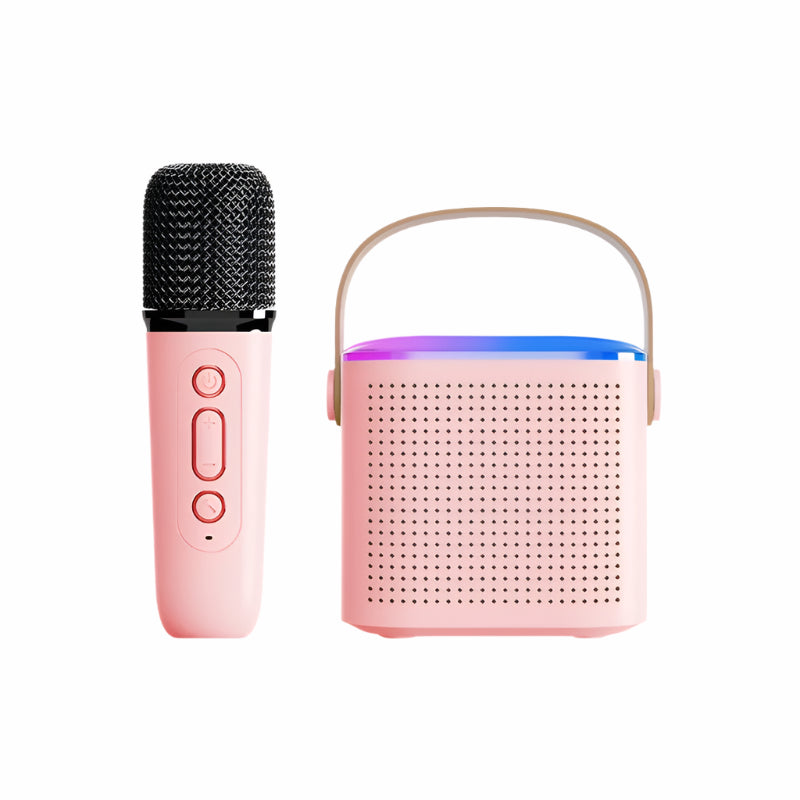 Wireless Karaoke System – Dual Microphones, Bluetooth 5.3, DSP Sound, RGB LED Lights, Hi-Fi Stereo PA Speaker