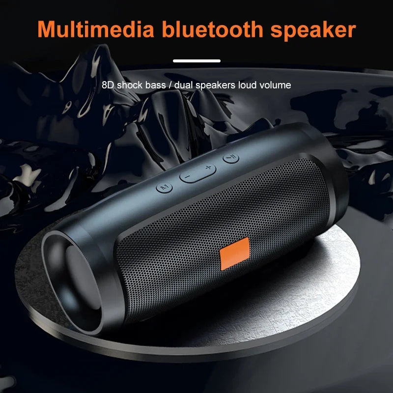 Portable Bluetooth Speaker with Dual Subwoofer – Wireless Stereo, FM Playback, USB & TF Card Support, Outdoor & Indoor Use