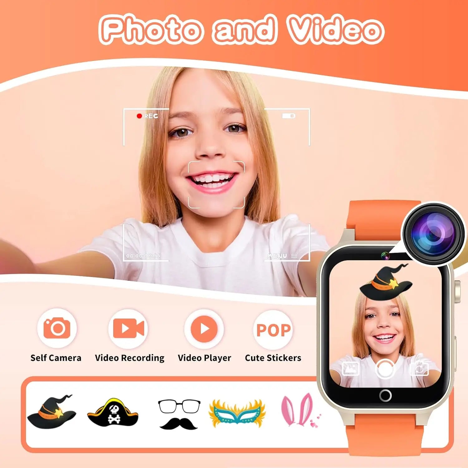 Multifunctional Kids Smart Watch for Ages 5-12 - 26 Games, Camera, Music Player, Pedometer & More - Perfect Gift for Boys and Girls