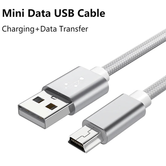 Mini USB to USB Data & Charging Cable – Braided, Fast Charge, Multiple Lengths